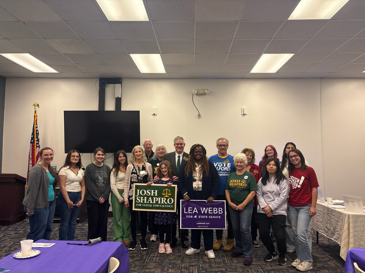 Kevin with supporters and fellow candidates at a community event